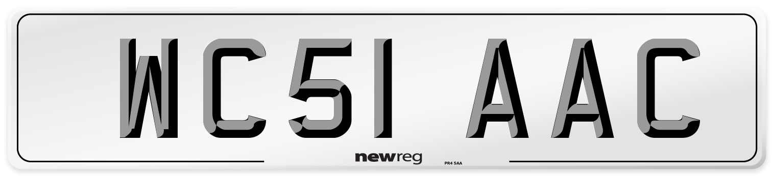 WC51 AAC Number Plate from New Reg